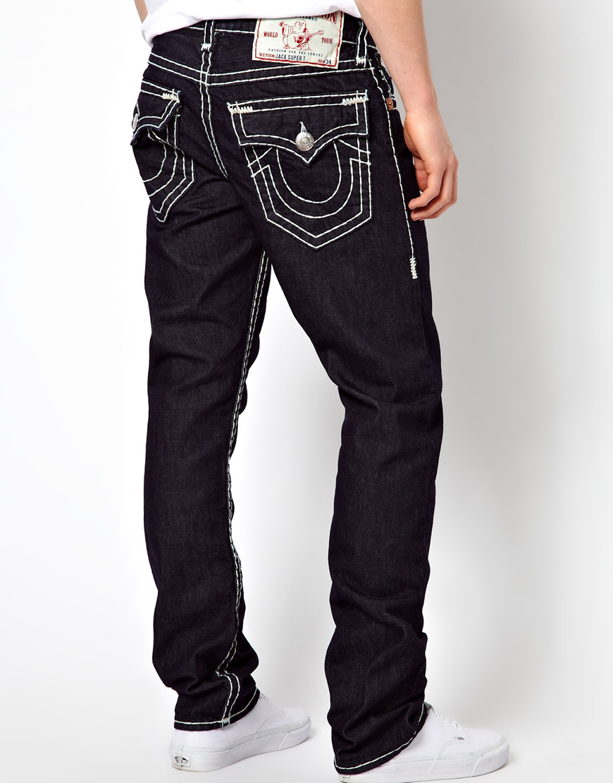 black pants with white stitching men's