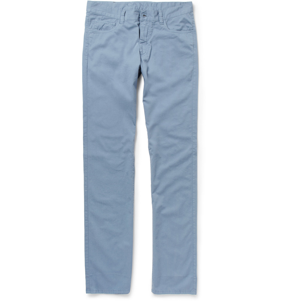 Lyst - Canali Regularfit Cottonblend Lightweight Jeans in Blue for Men