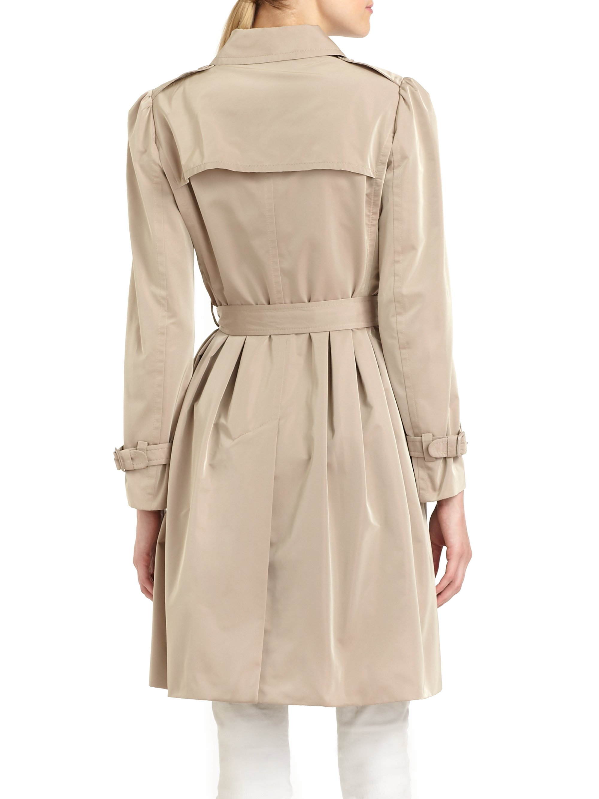Lyst - Dolce & gabbana Belted Trench Coat in Brown