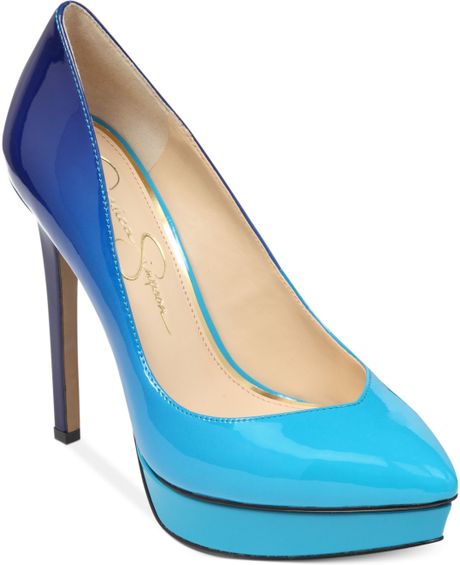 Jessica Simpson Venisse Platform Pumps in Blue (Swedish Blue) | Lyst