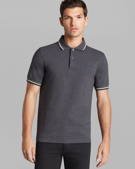 Fred Perry Twin Tipped Slim Polo in Gray for Men (Graphite) | Lyst