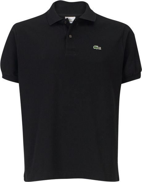 Lacoste Classic Fitted Polo Shirt in Black for Men | Lyst