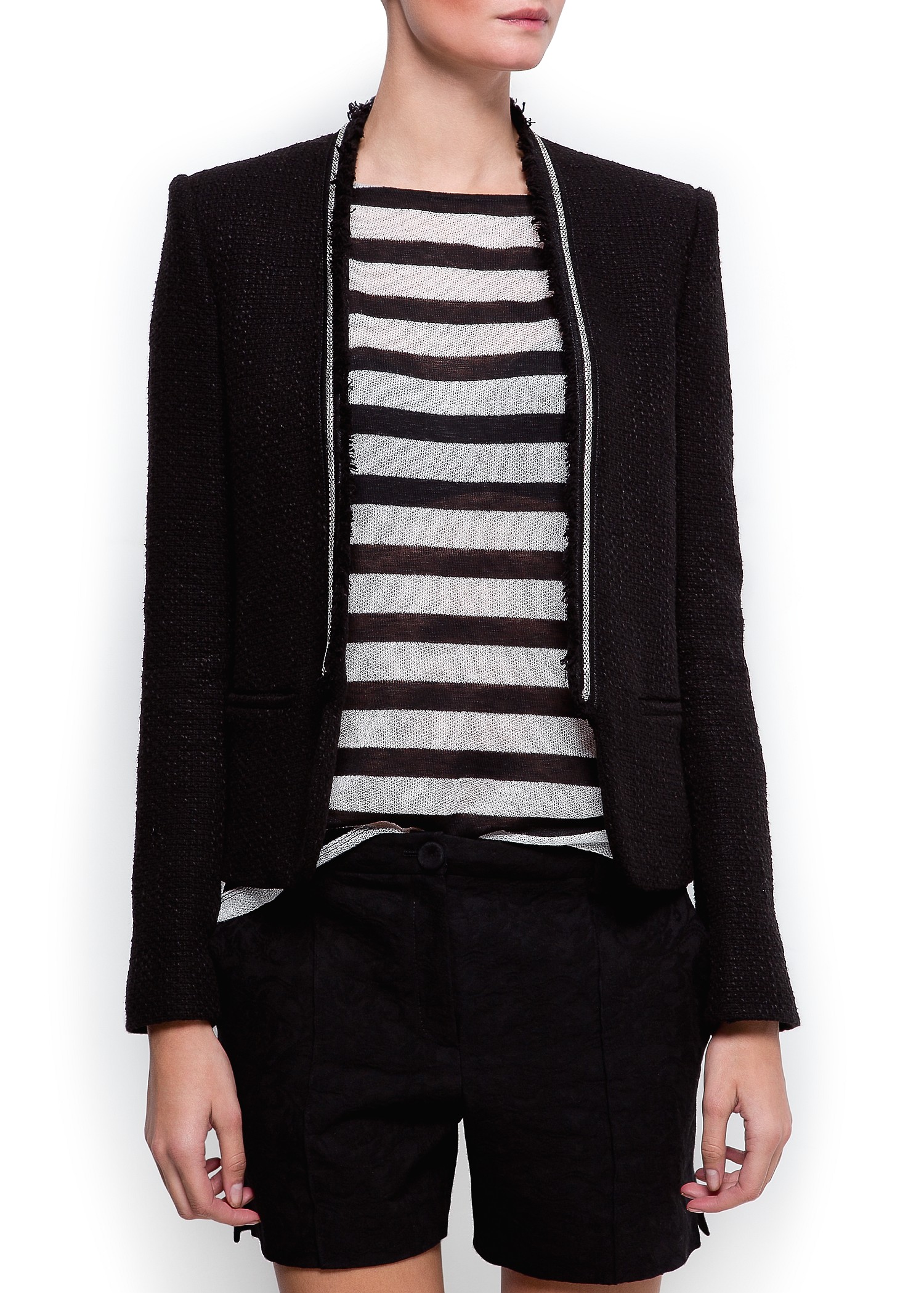 mango black blazer