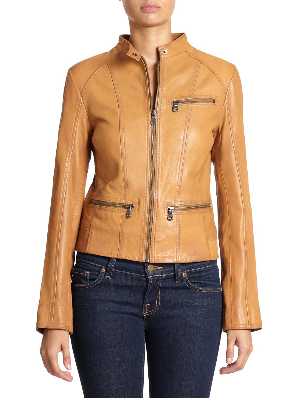 Marc New York Harley Leather Jacket In Natural Lyst Gallery
