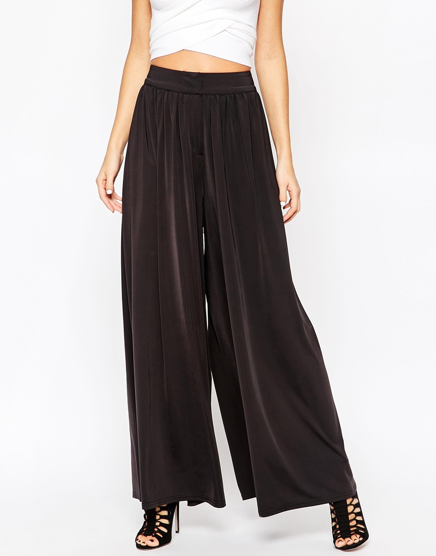Just Female 70's Wide Leg Pants in Black - Lyst