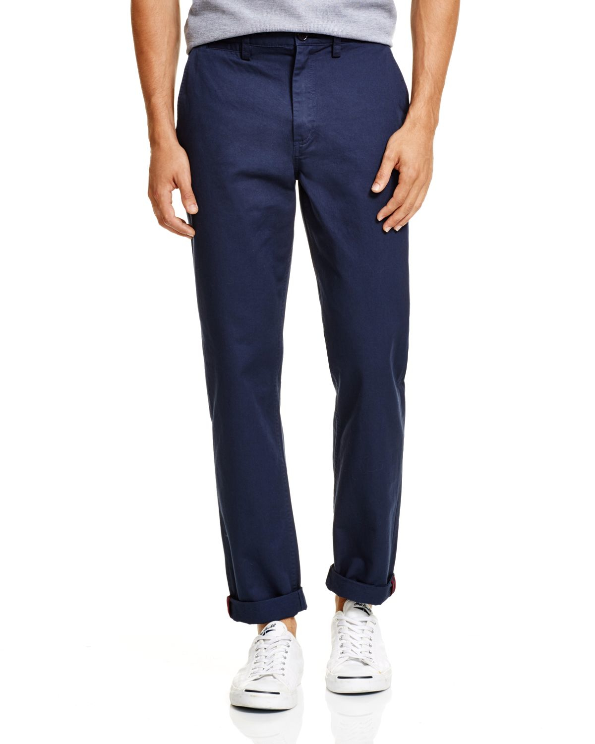 Fred perry Classic Twill Regular Fit Chino Pants in Blue for Men | Lyst