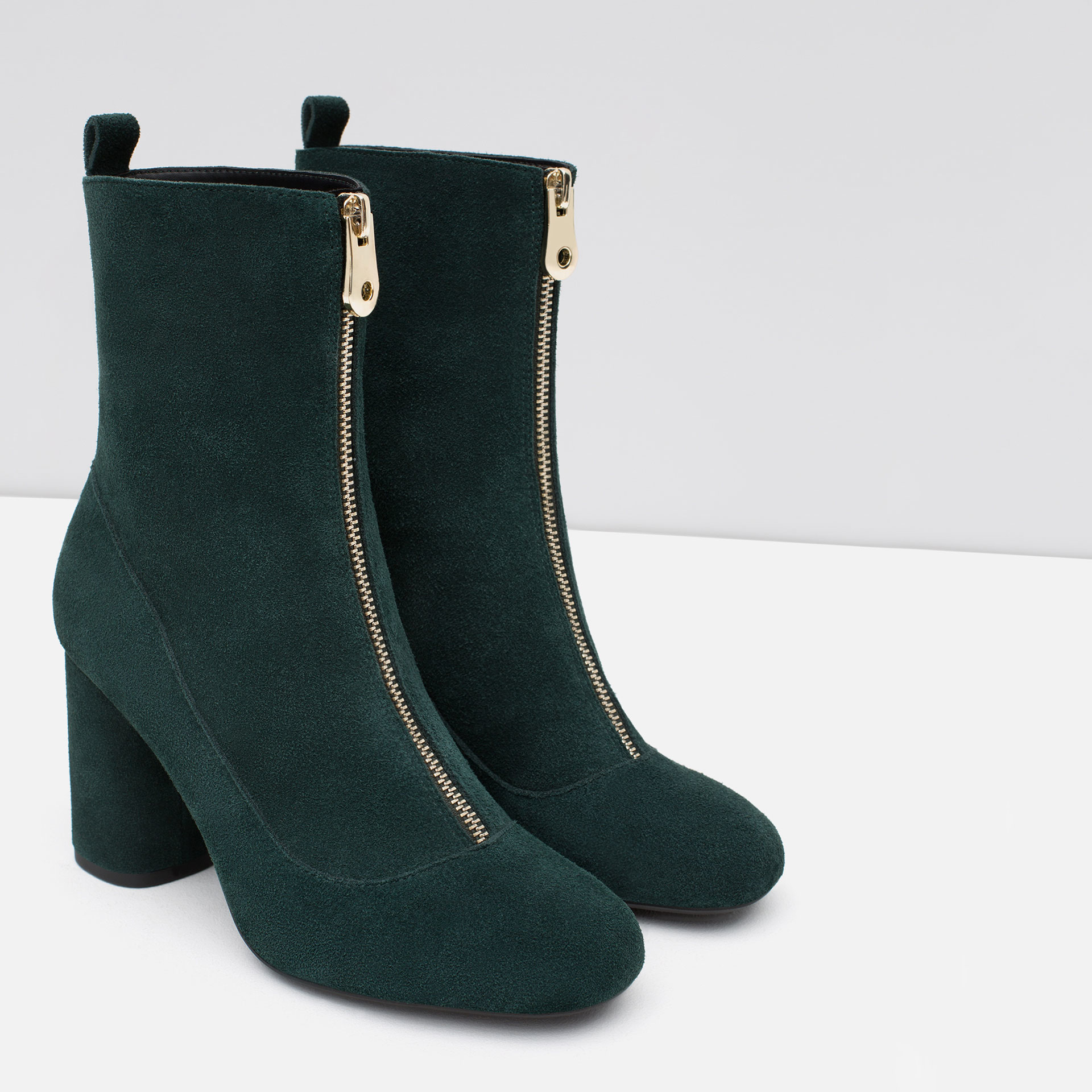 zara green high heels