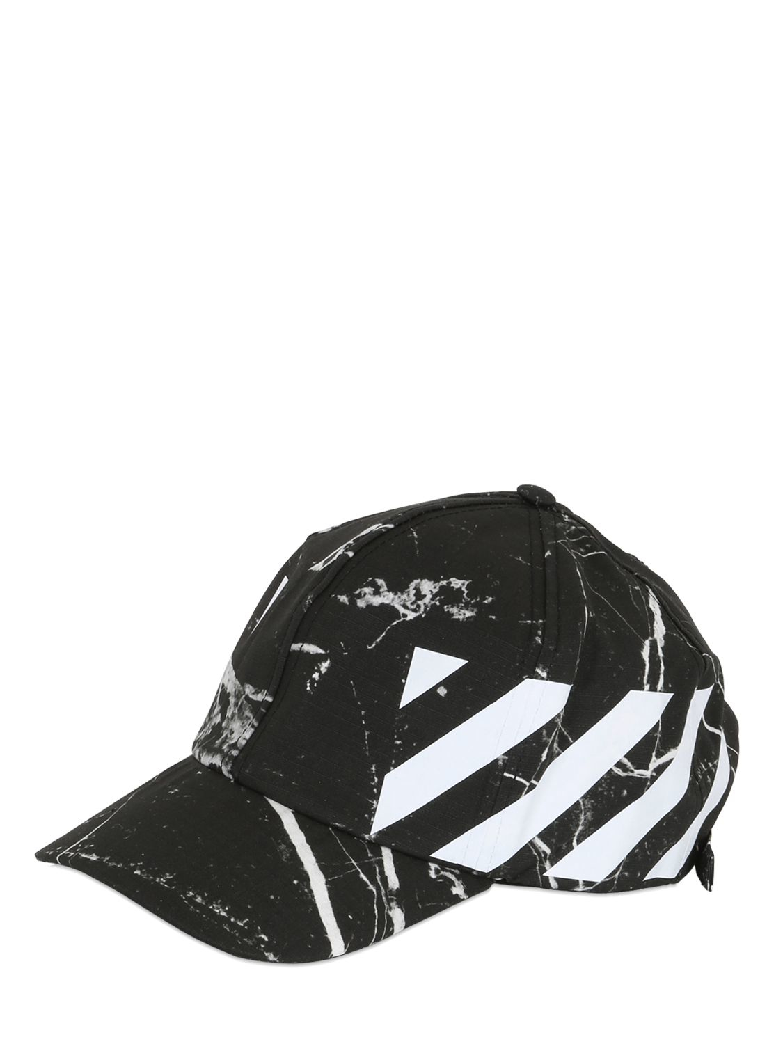 Lyst - Off-White C/O Virgil Abloh Marble Cotton Canvas Baseball Hat in Black for Men