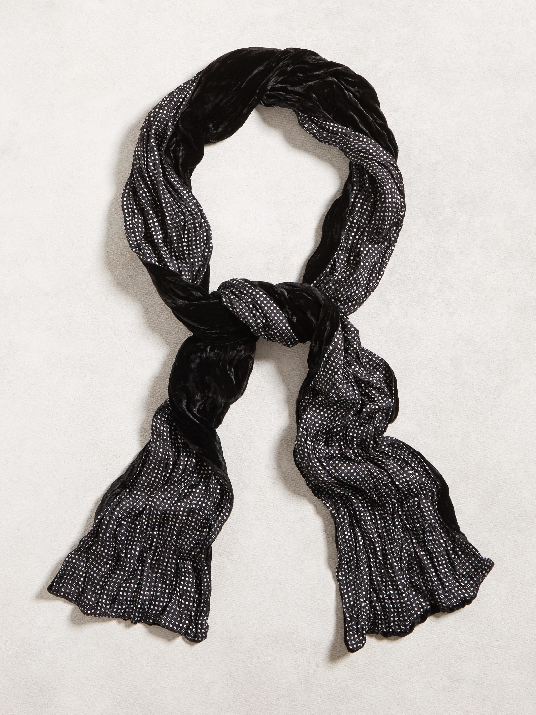 Lyst - John Varvatos Bias Edge Velvet Scarf in Black for Men