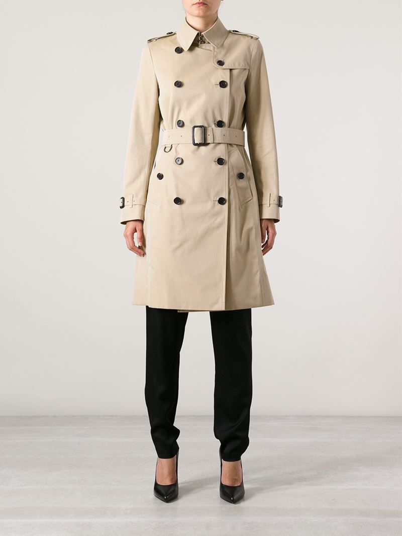 Lyst - Burberry Double-breasted Trench Coat in Natural