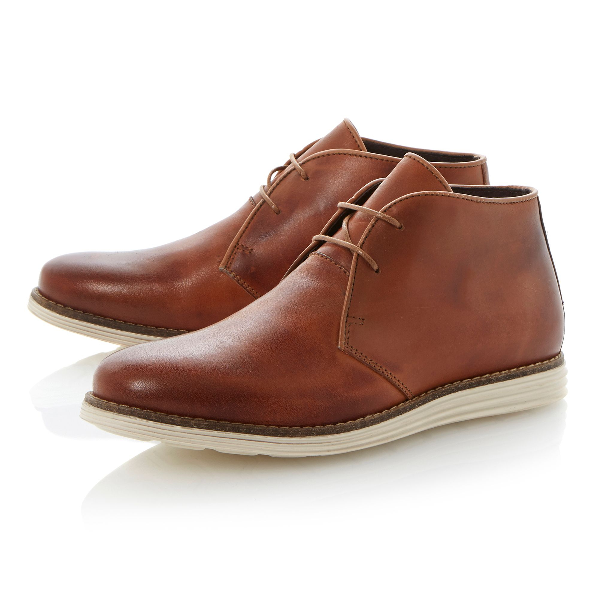 Dune Christoff Lace Up Sporty Chukka Boots in Brown for Men | Lyst