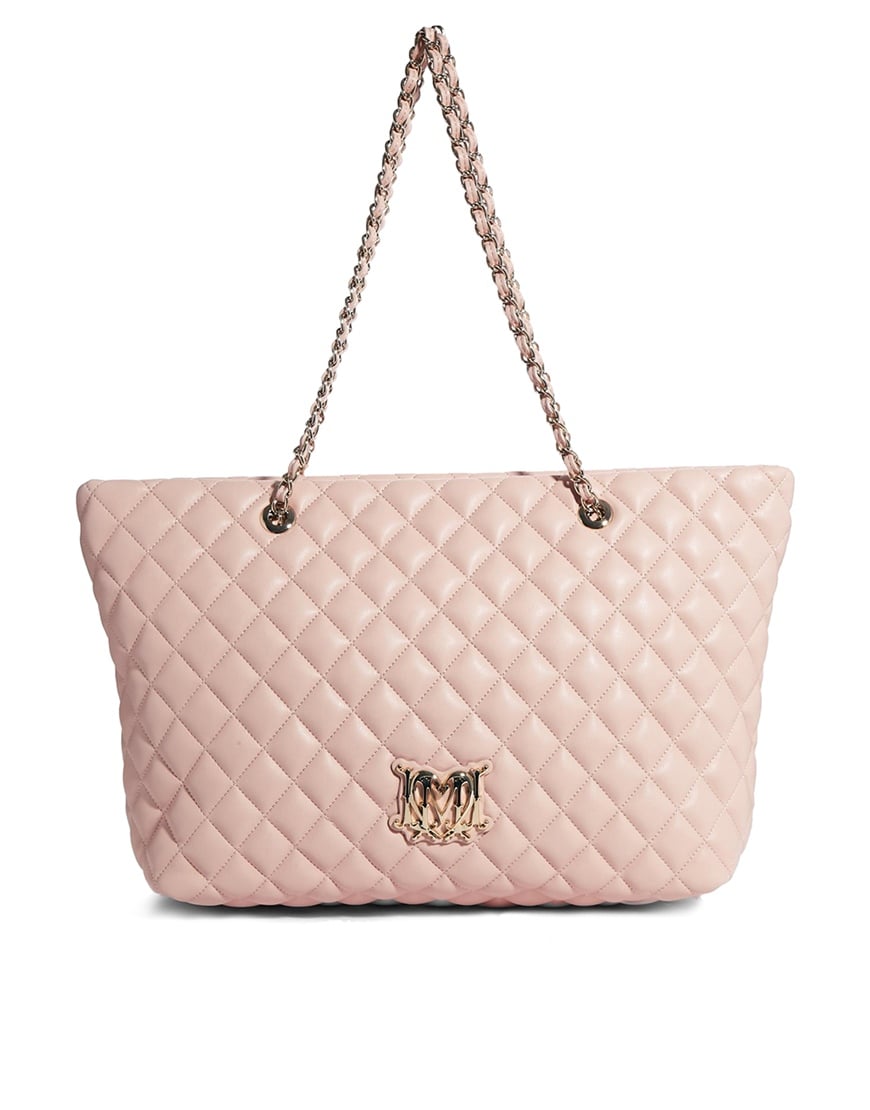 Lyst Love Moschino Large Quilted Shopper Bag in Pink