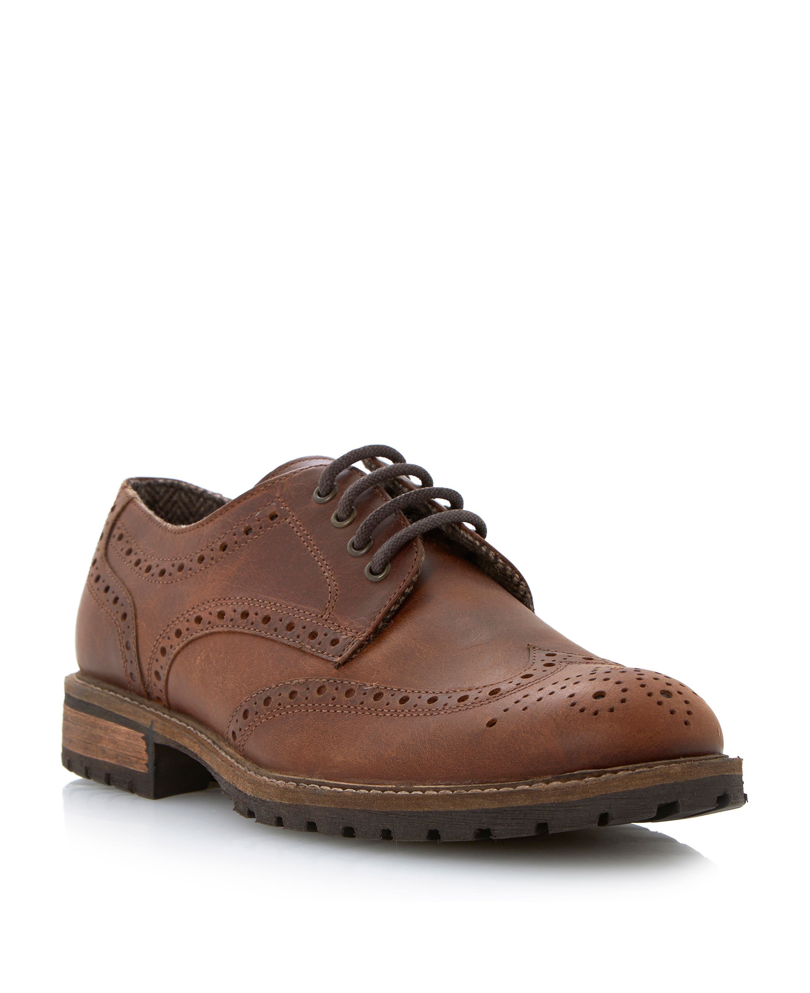 Howick Beets Casual Lace Up Brogue Shoes in Brown for M   en (Tan) | Lyst