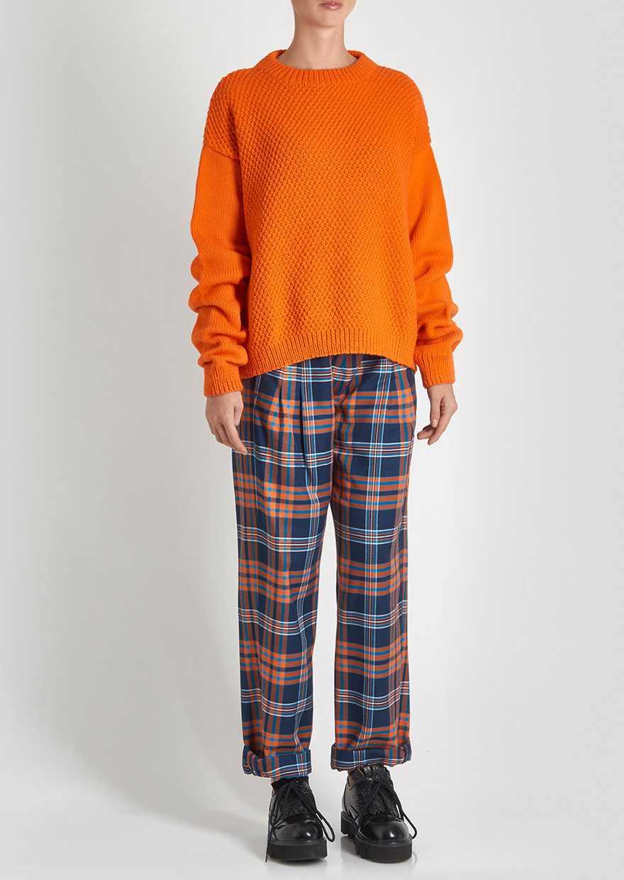 Lyst - House Of Holland Baggy Tartan Trousers in Blue