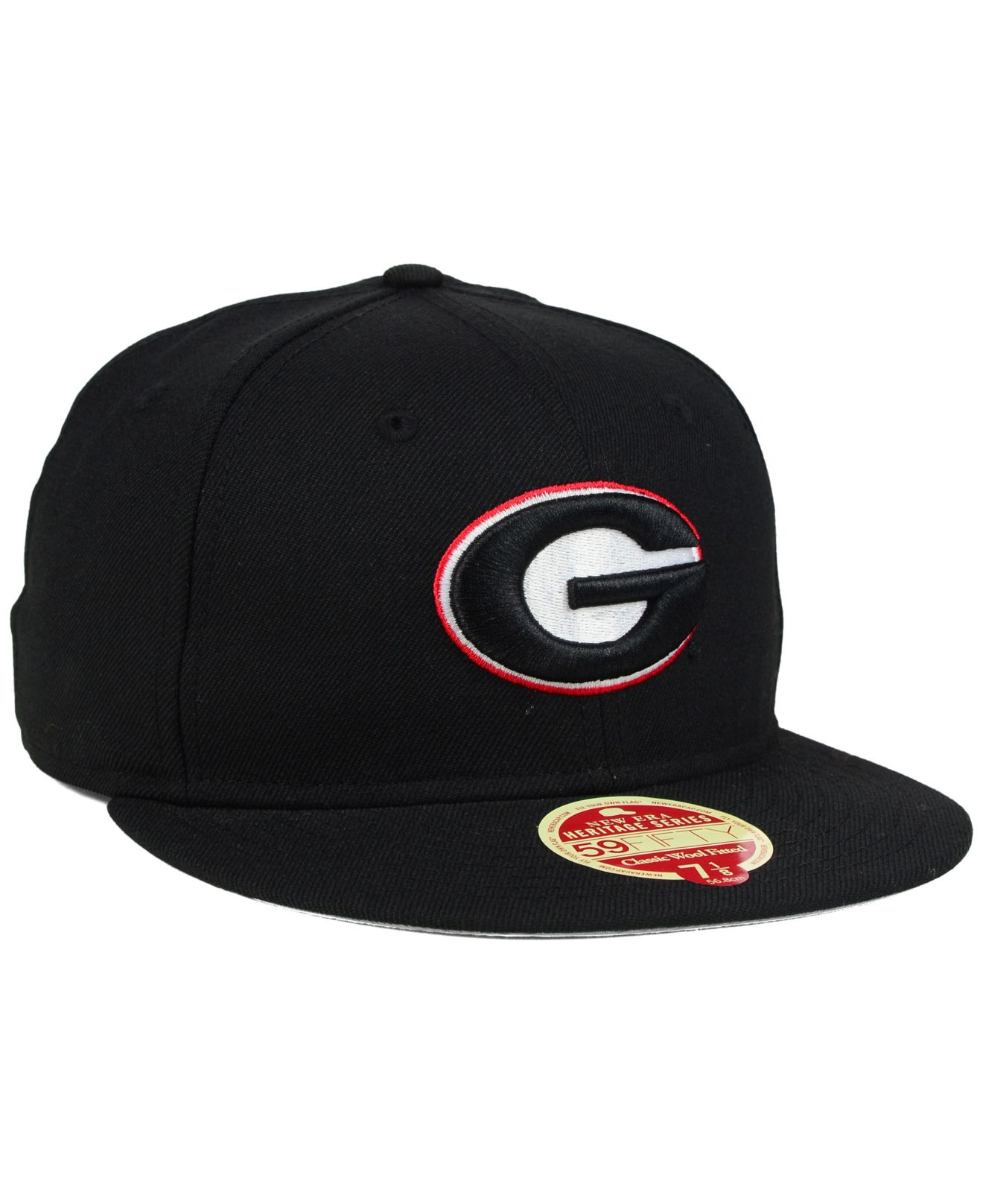 black georgia bulldogs fitted hat
