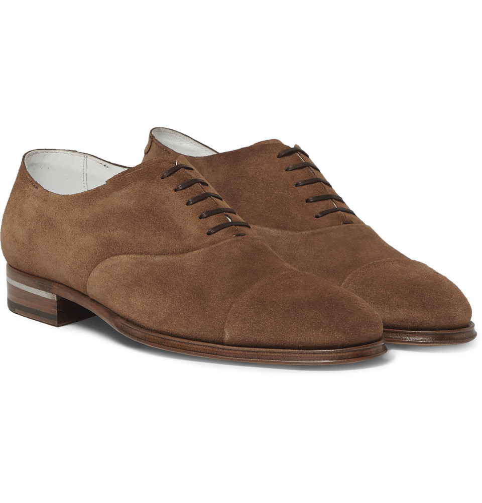 Alexander Mcqueen Suede Derby Shoes in Brown for Men | Lyst