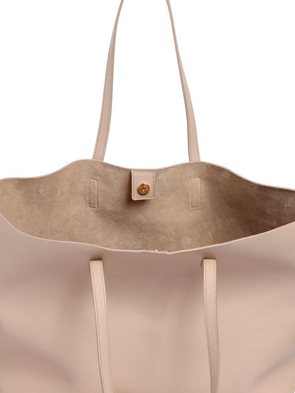 Lyst Saint Laurent Soft Leather Tote Bag In Natural Gallery