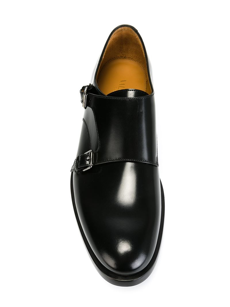Valentino Buckled Monk Shoes in Black for Men | Lyst