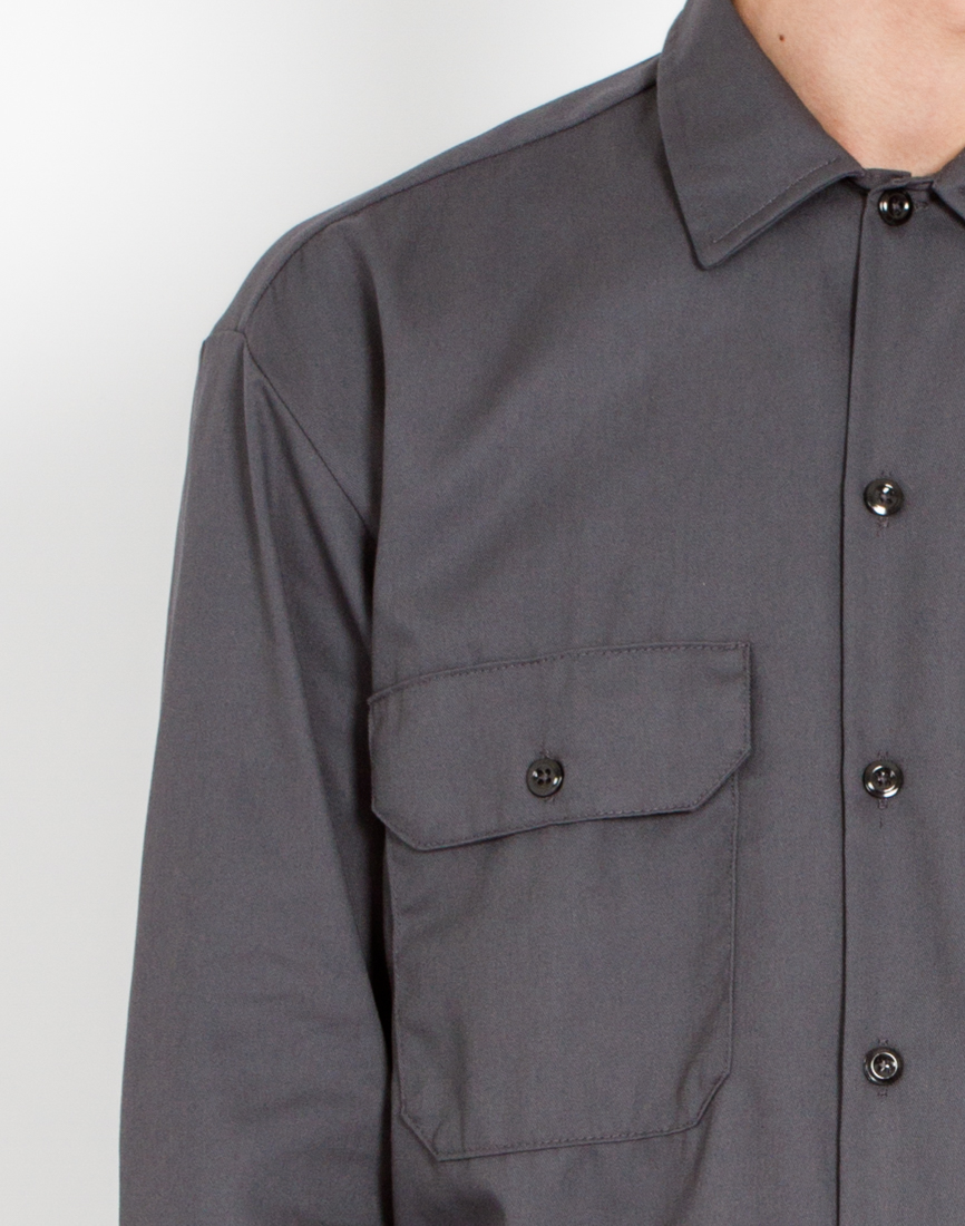 Dickies Long Sleeve Work Shirt Grey in Gray for Men Lyst