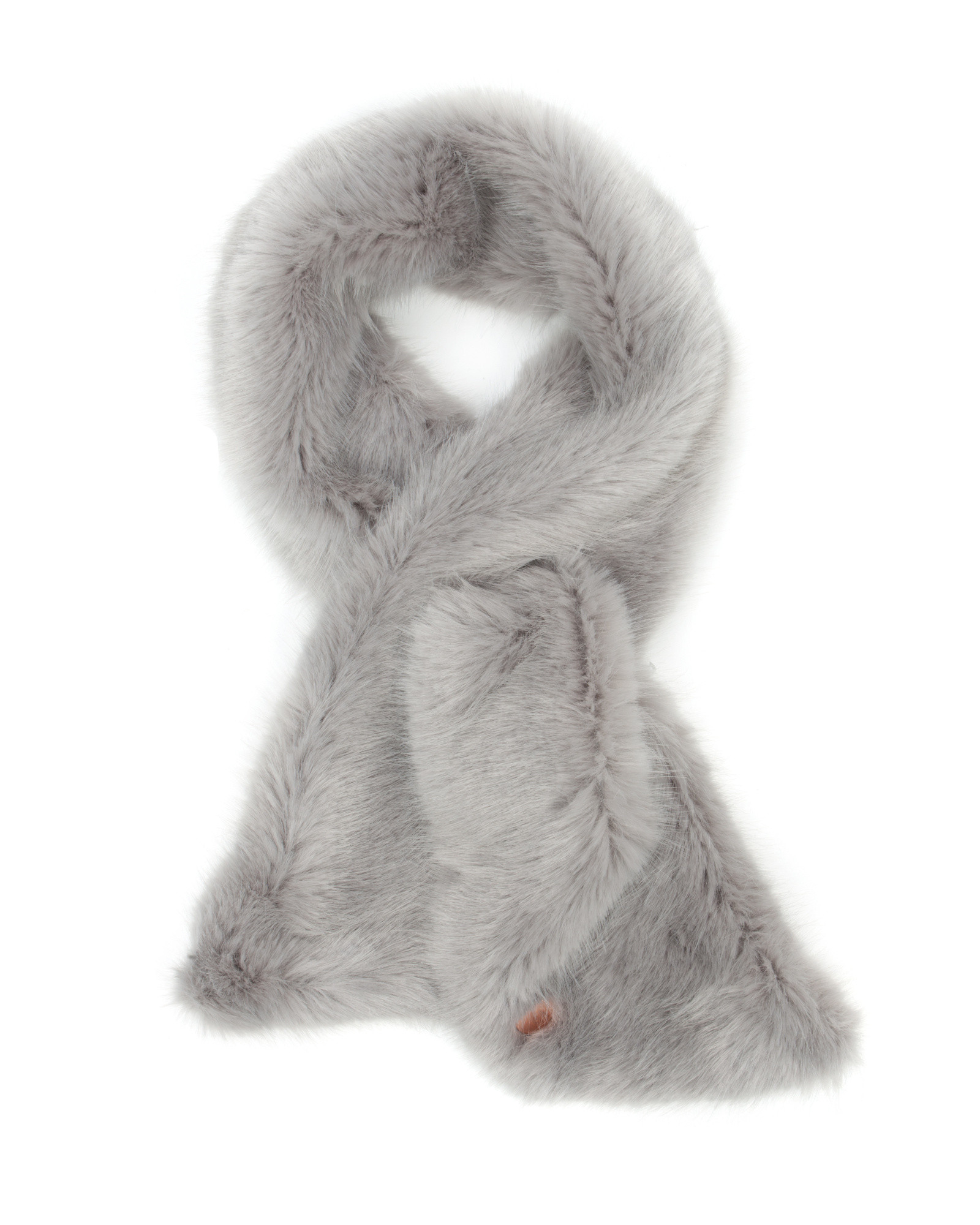 Ted Baker Faux Fur Scarf in Gray - Lyst