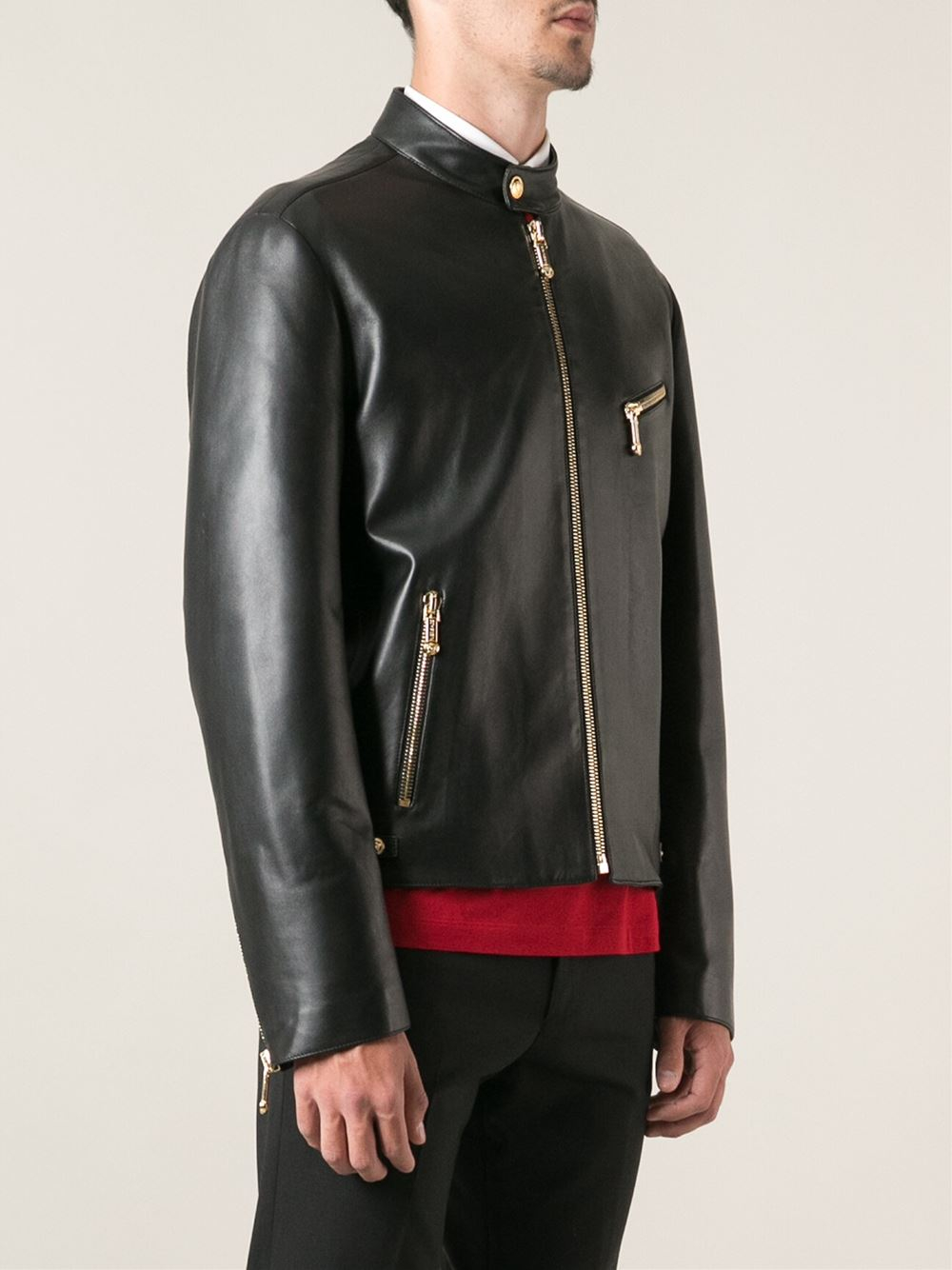 Lyst - Versace Classic Leather Jacket in Black for Men