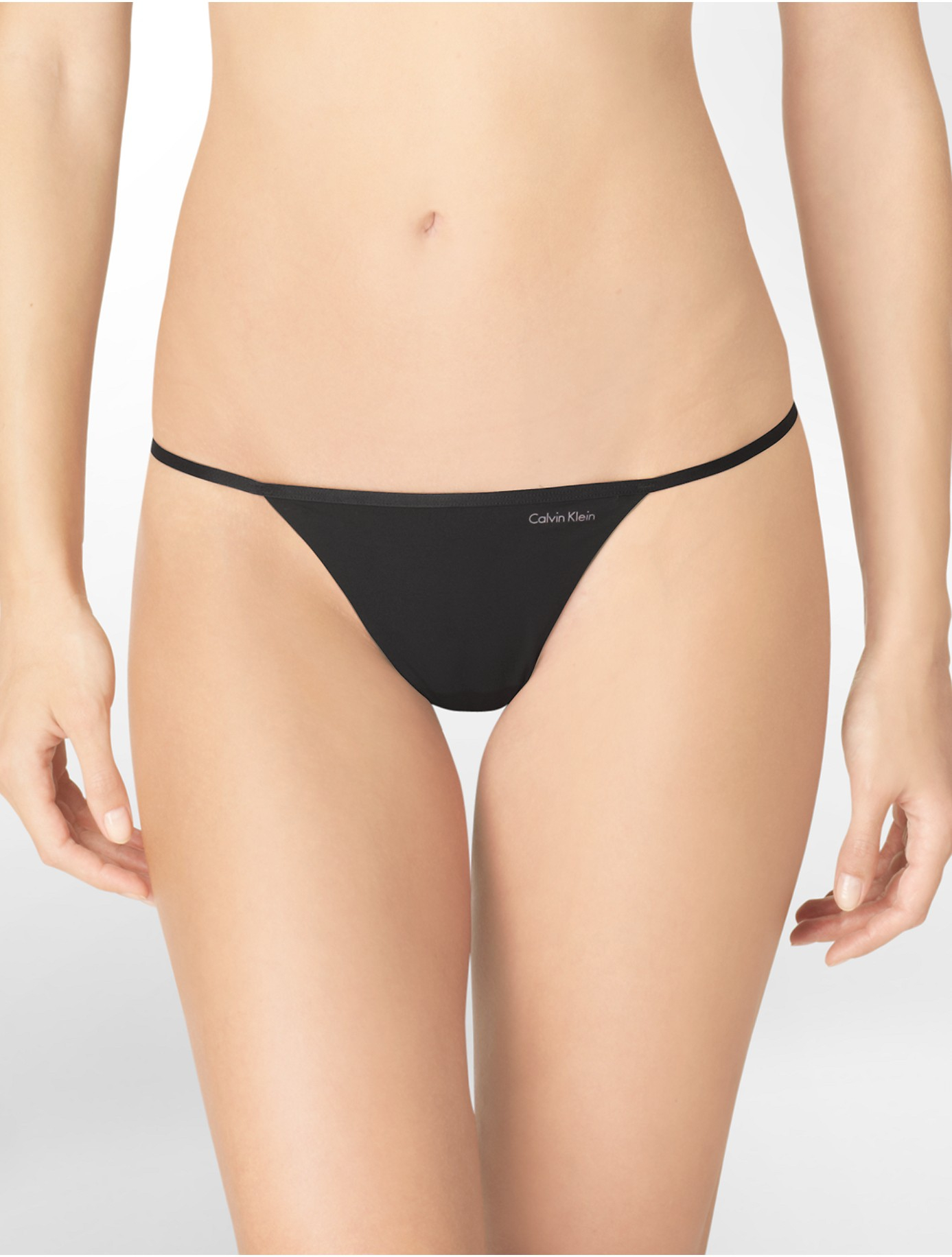 Lyst Calvin Klein Underwear Sleek String Thong In Black