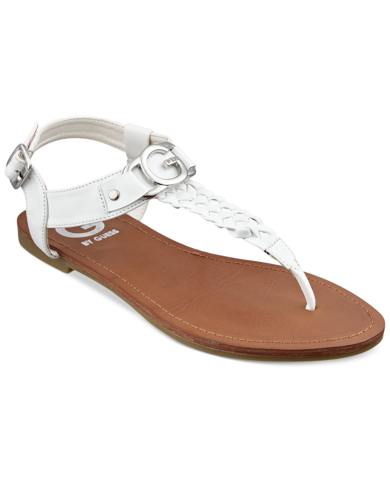 Lyst - G by guess Women's Lyrikk Flat Thong Sandals in White
