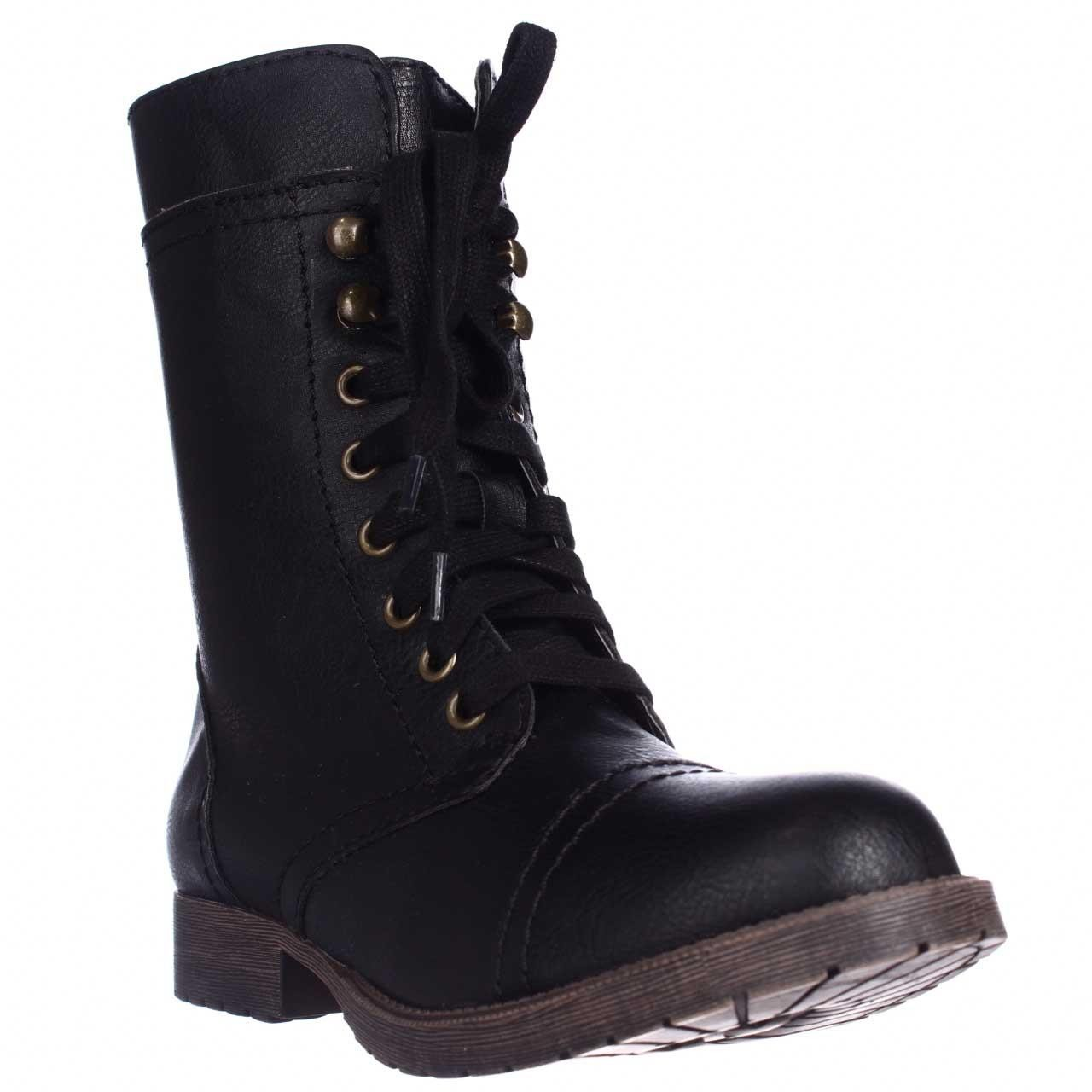 Lyst - Rampage Jeliana Combat Military Boots in Black