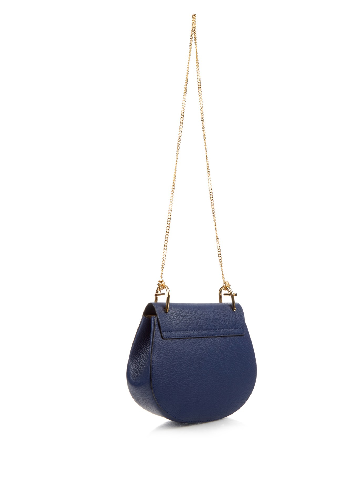 Chlo Drew Small Leather Shoulder Bag in Blue (NAVY) | Lyst