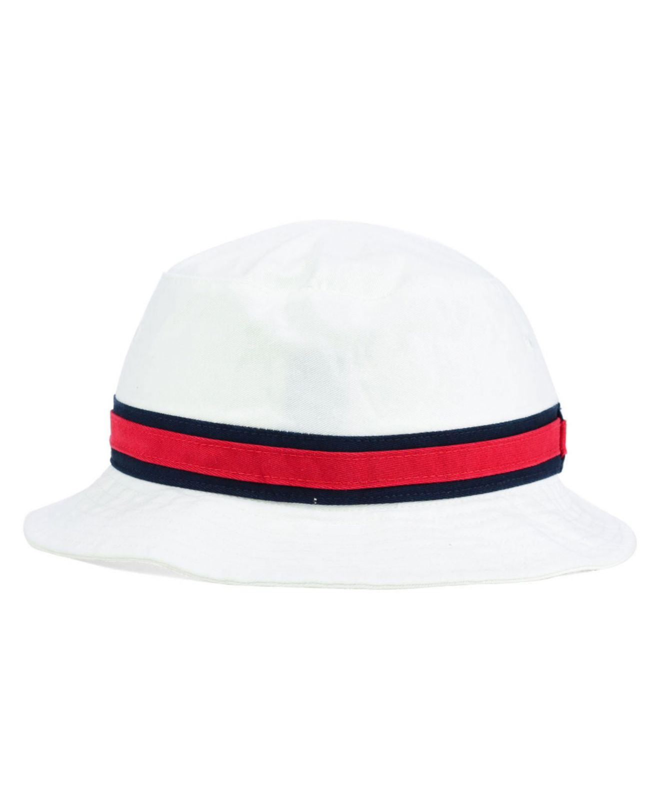 47 Brand Boston Red Sox Striped Bucket Hat in White - Lyst