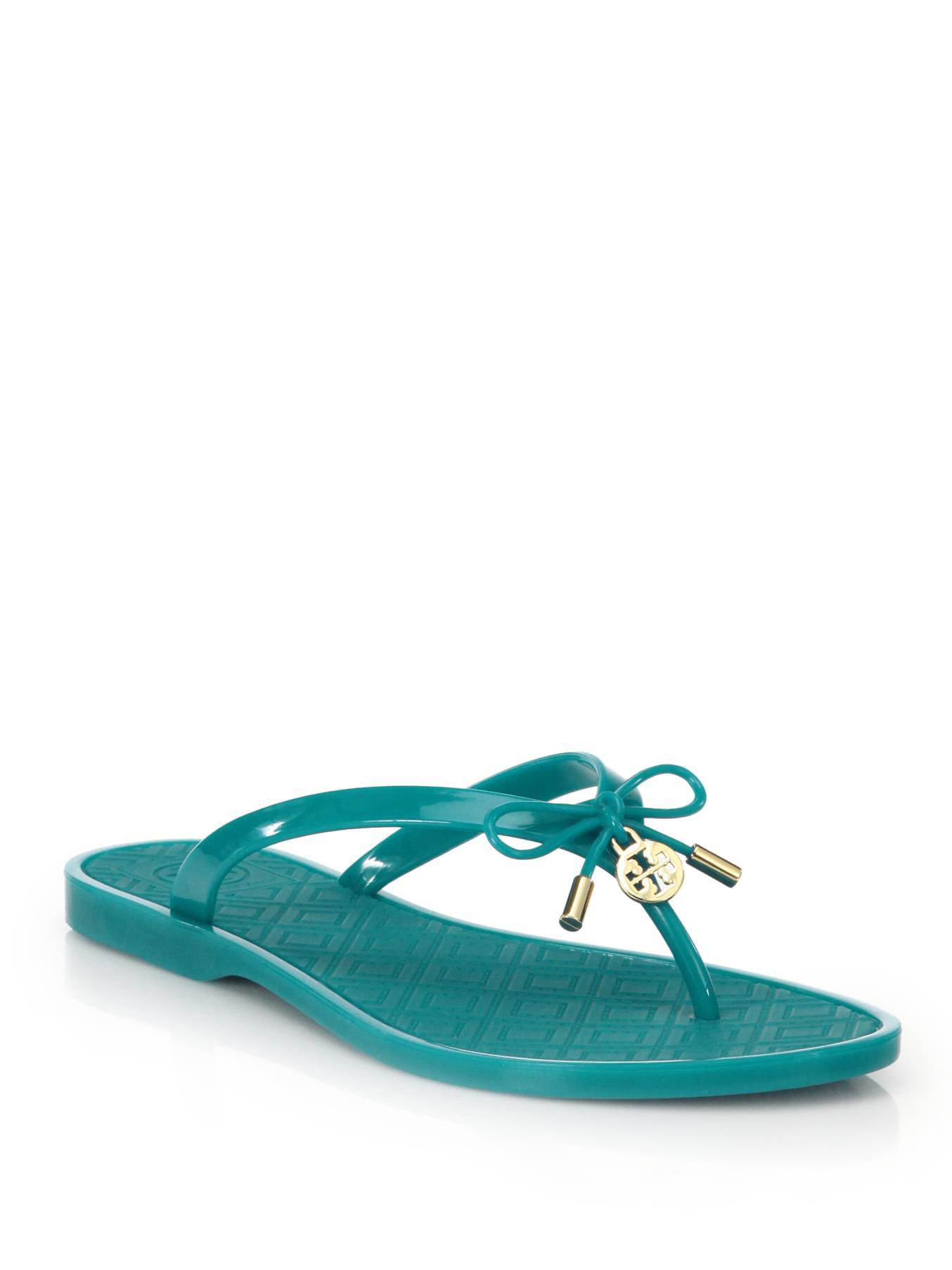 yellow tory burch jelly sandals