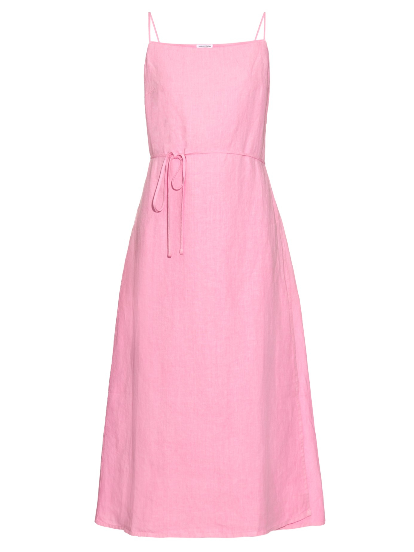 Tomas Maier Washed Linen Wrap Dress In Pink Lyst Gallery