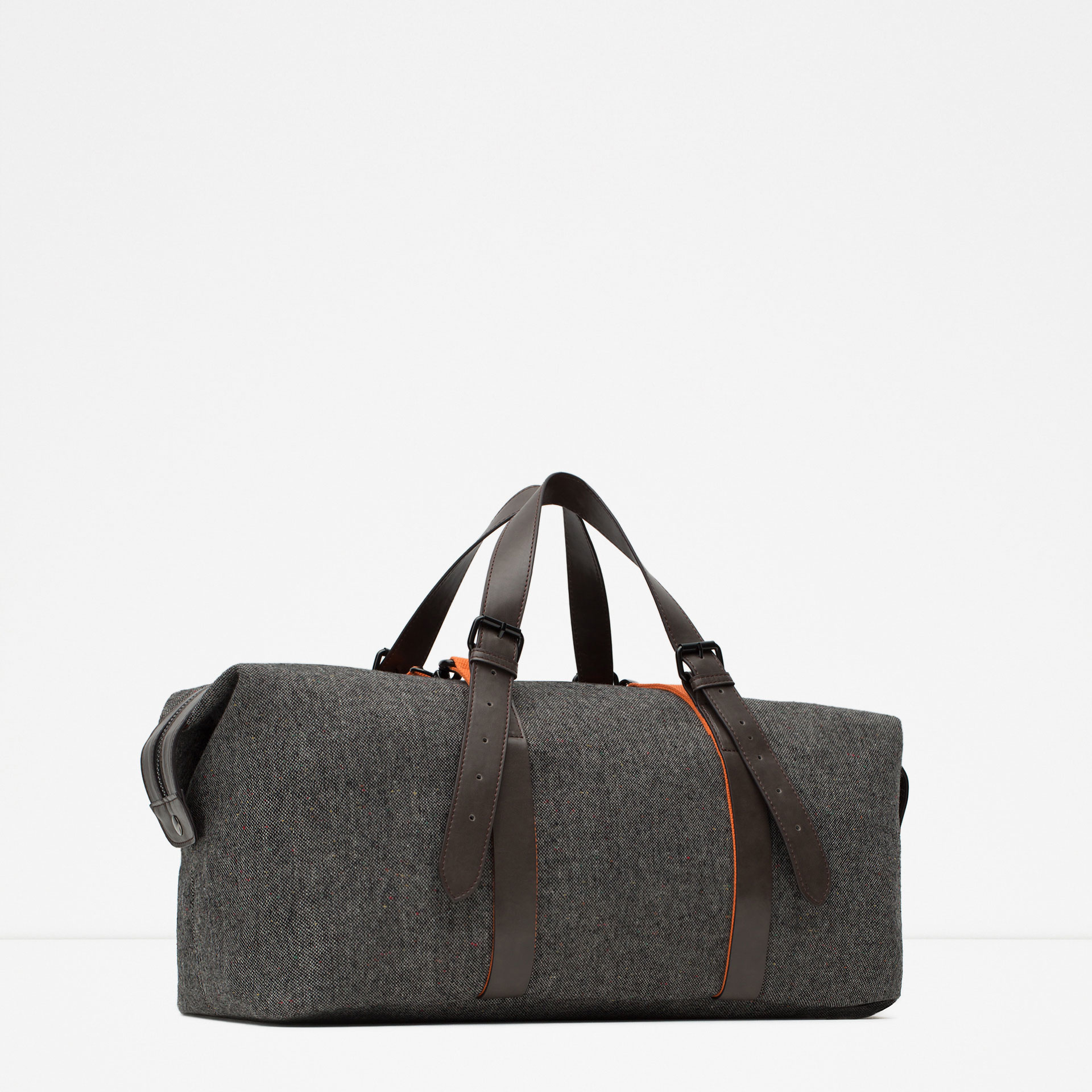 Zara Canvas Duffel Bag in Gray for Men Lyst