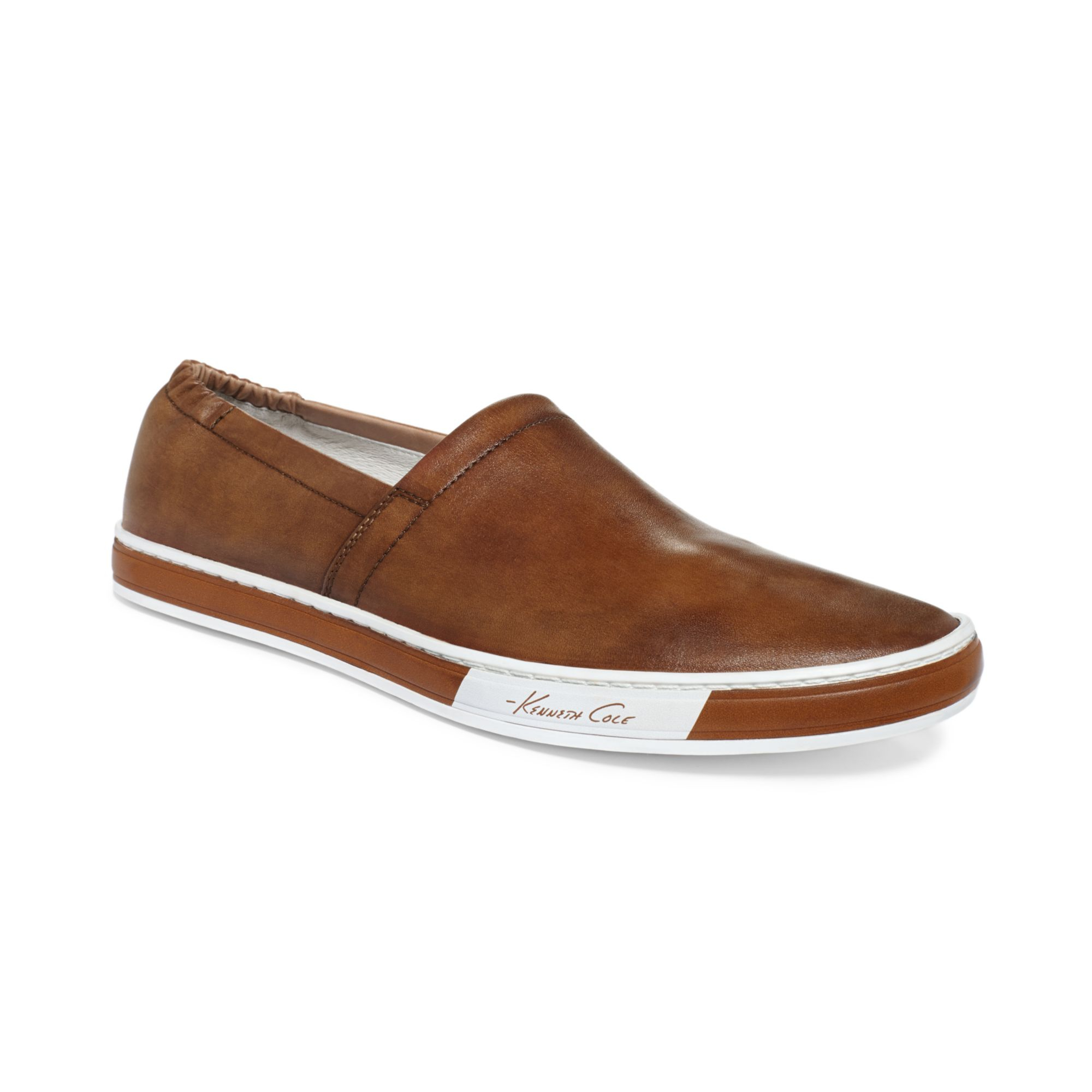 Lyst - Kenneth Cole Solid Brands Smooth Loafers in Brown for Men