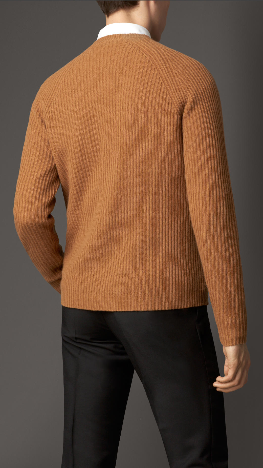 Lyst - Burberry Lightweight Cashmere Sweater in Orange for Men