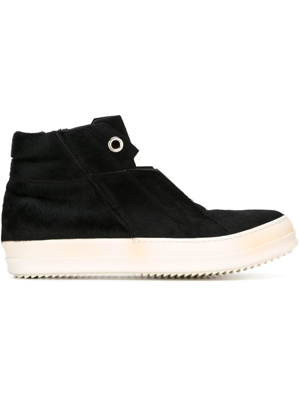 Rick Owens Island Dunk Leather Sneakers in Black for Men | Lyst