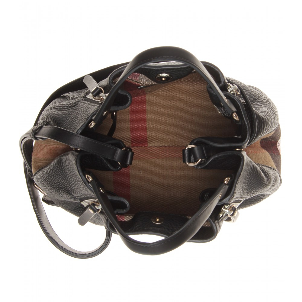 Lyst Burberry Brit Maidstone Leather Shoulder Bag In Black Gallery