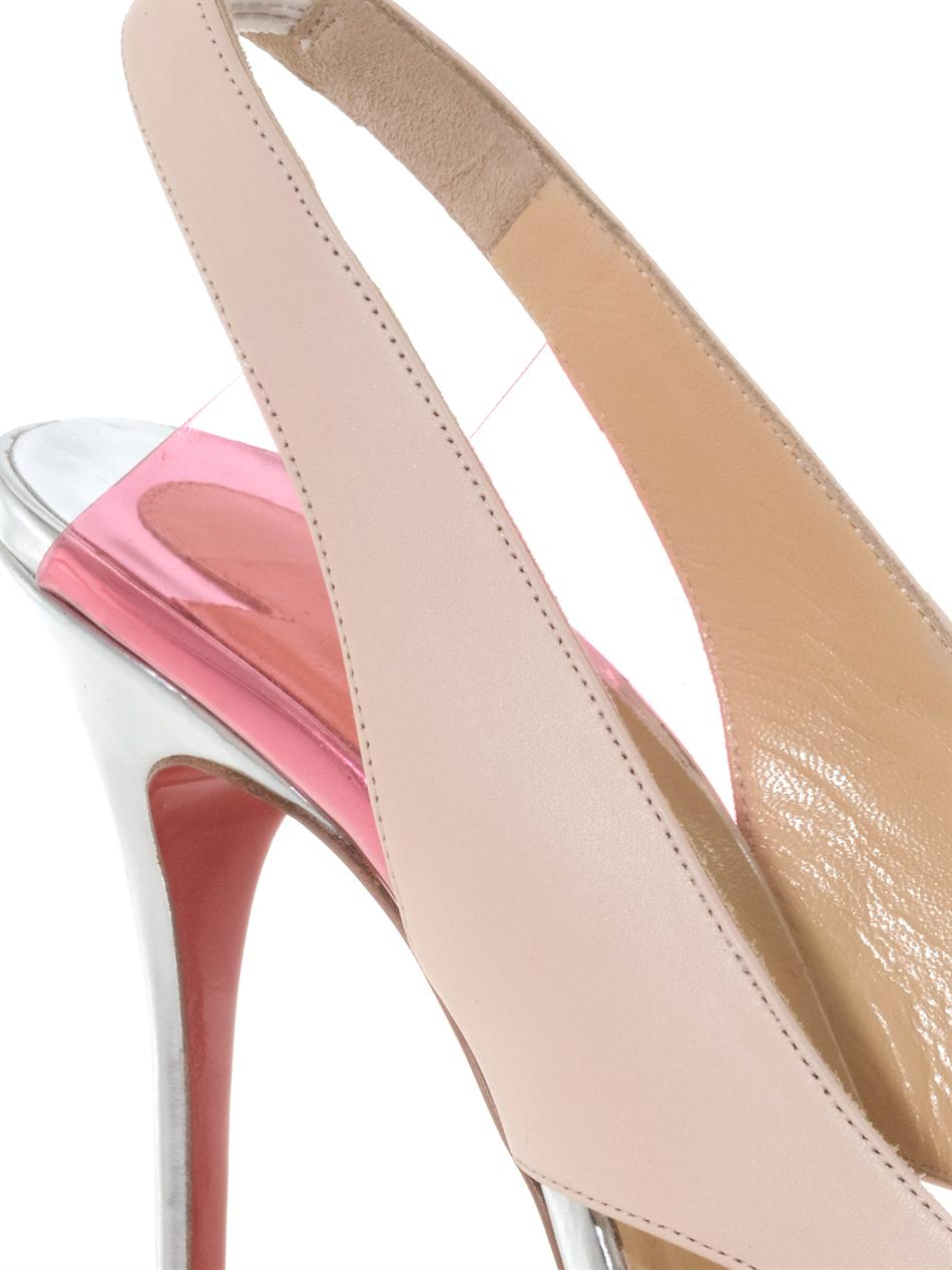 Christian louboutin Air Chance 100mm Slingback Pumps in Pink | Lyst  