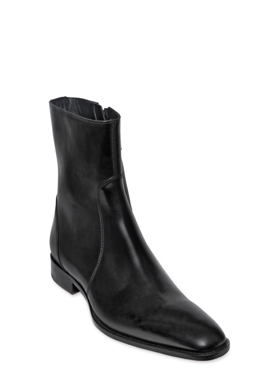 Lyst - Dsquared² Bond Street Brushed Leather Boots in Black for Men