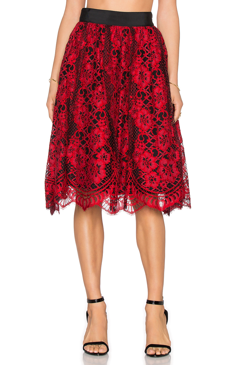 Lyst - Alexis Lorelei Flare Skirt in Red