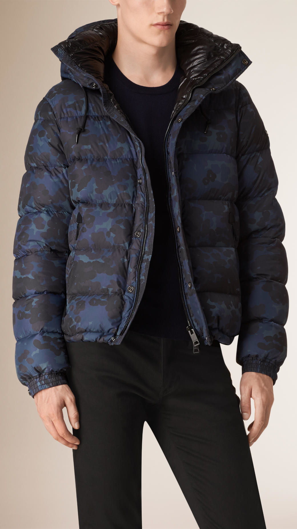 Burberry Down-filled Puffer Jacket in Blue for Men | Lyst