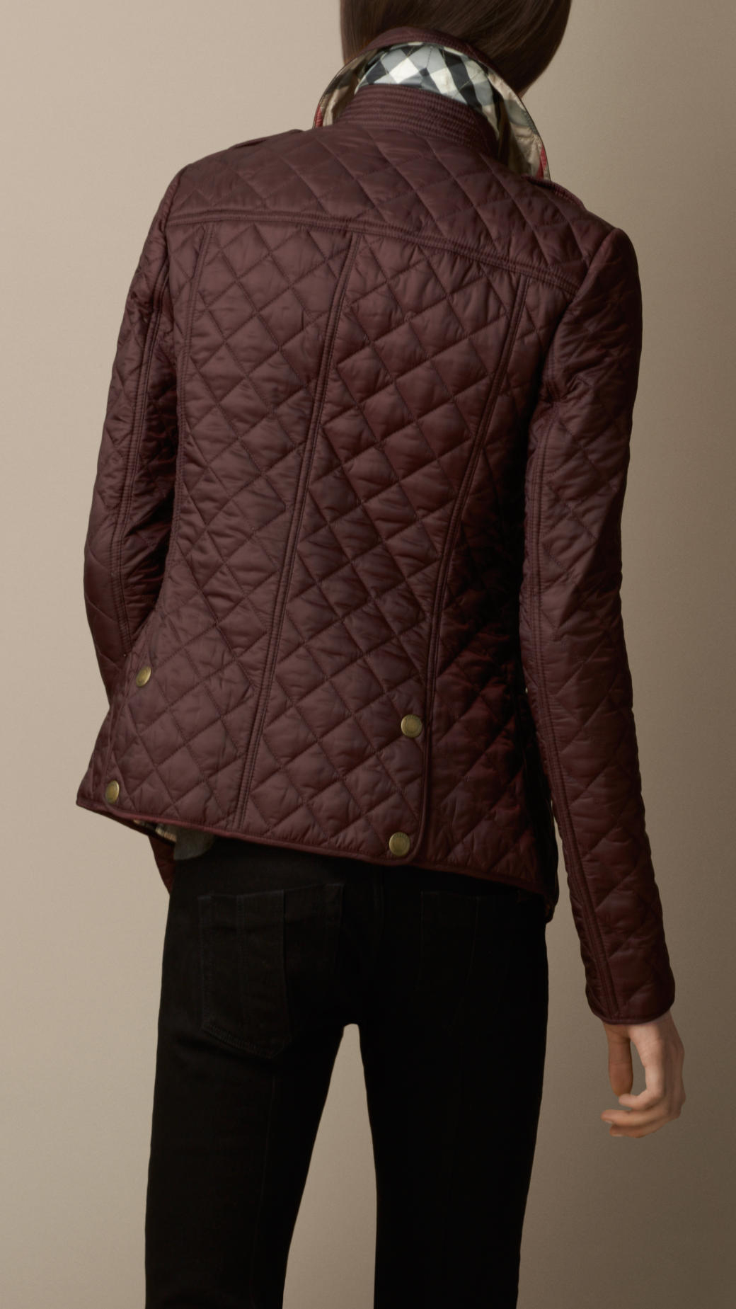 Burberry Diamond Quilted Jacket in Deep Claret (Red) - Lyst