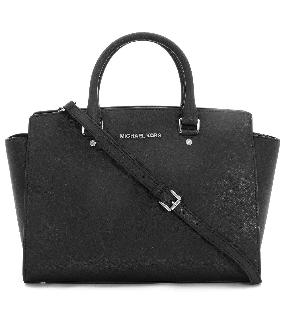 Michael Kors | Selma Handbag In Black Saffiano Leather | Lyst