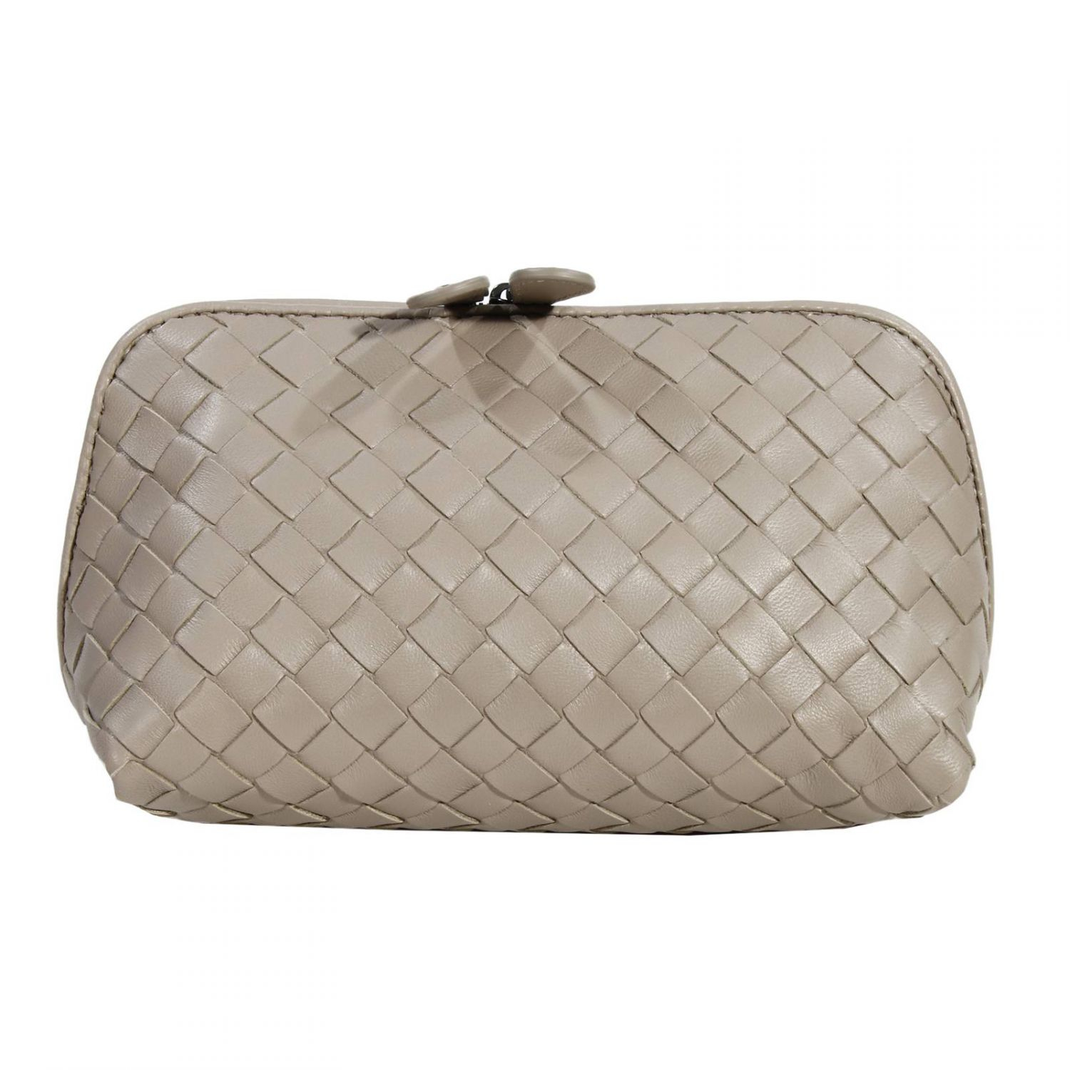 Lyst - Bottega Veneta Cosmetic Case Portatrucco Braided Zip Medio in ...