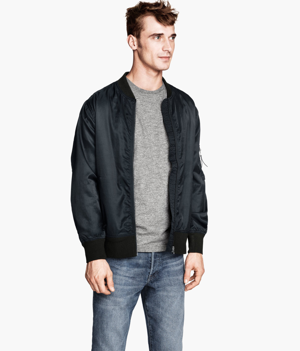 Lyst - H&M Bomber Jacket in Gray for Men