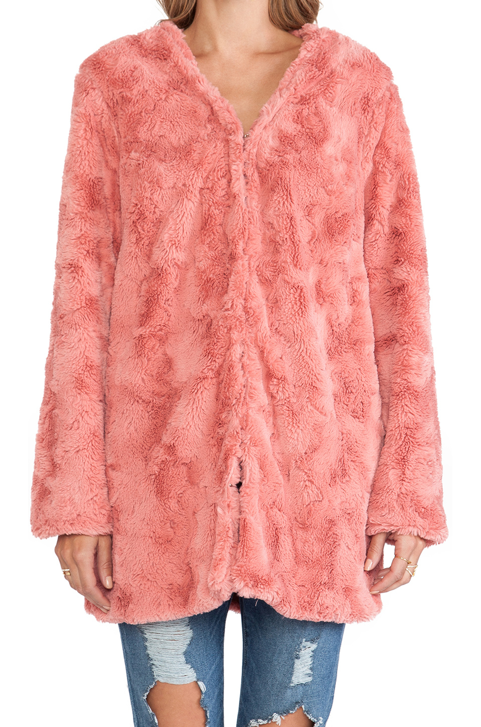 Long Mink Faux Fur Coat Tradingbasis Mink Pink Oh Deer Coat Faux Fur Beige Jacket 119 00