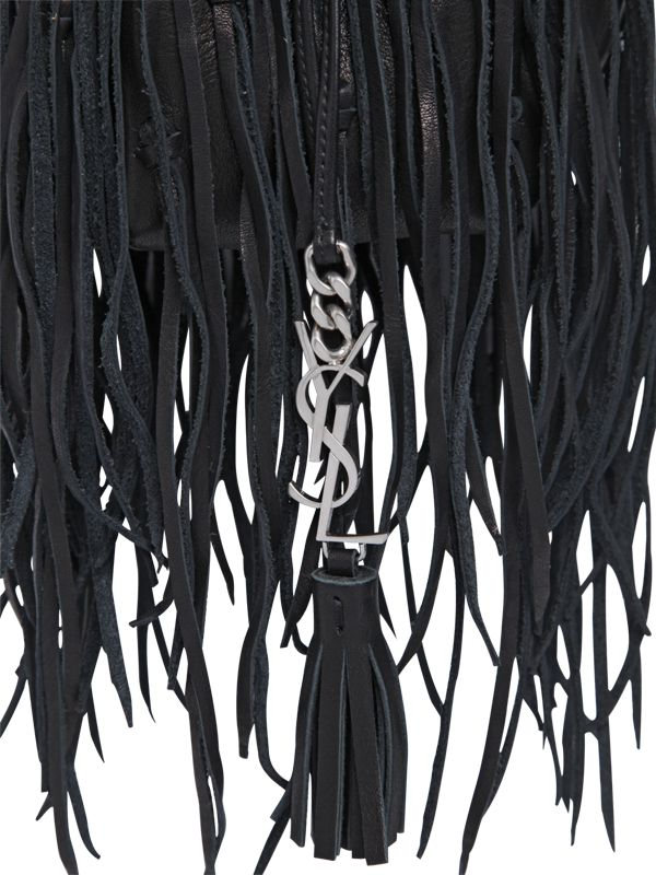 ysl black fringe bag