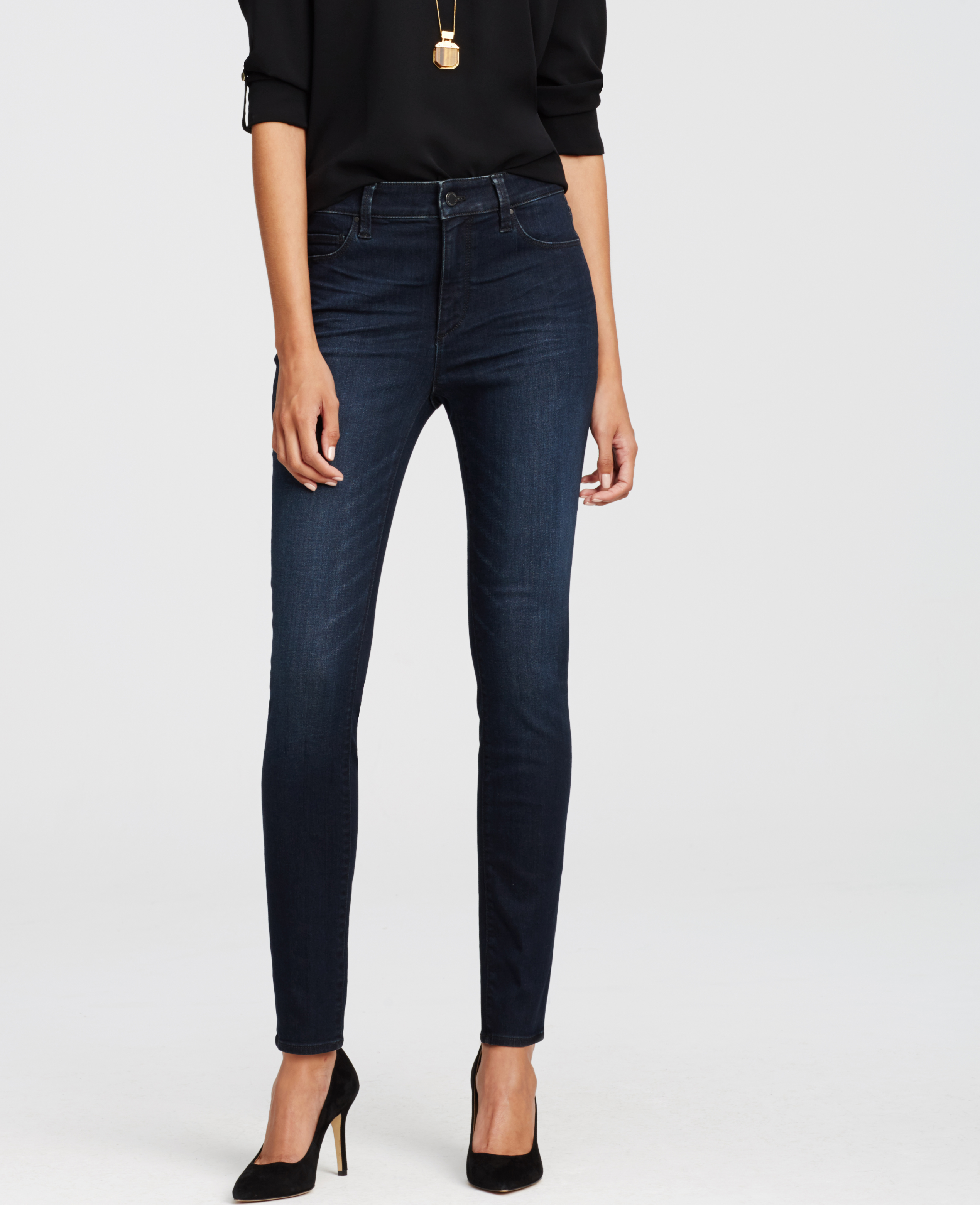 Lyst - Ann taylor Tall Curvy Super Skinny High Rise Jeans in Blue