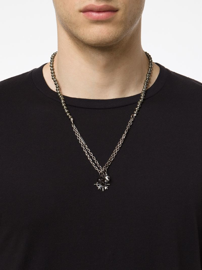 Lyst - M. cohen Skull Charm Necklace in Metallic for Men