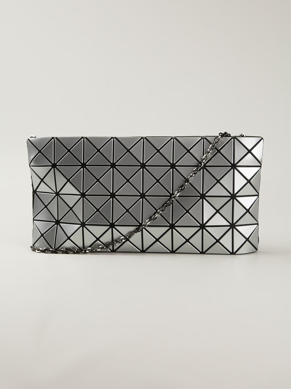 lyst bao bao issey miyake prism basic clutch in gray lyst bao bao issey miyake prism basic clutch in gray